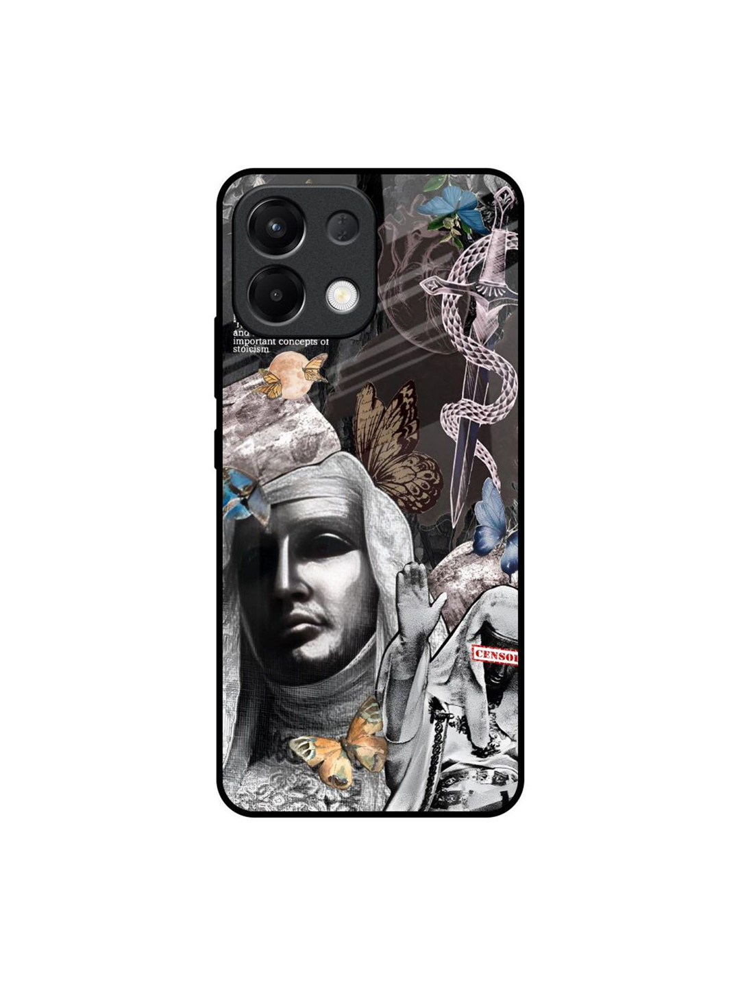 QRIOH Quirky Printed Oppo K13 5G Back Glass Case Mobile Accessories