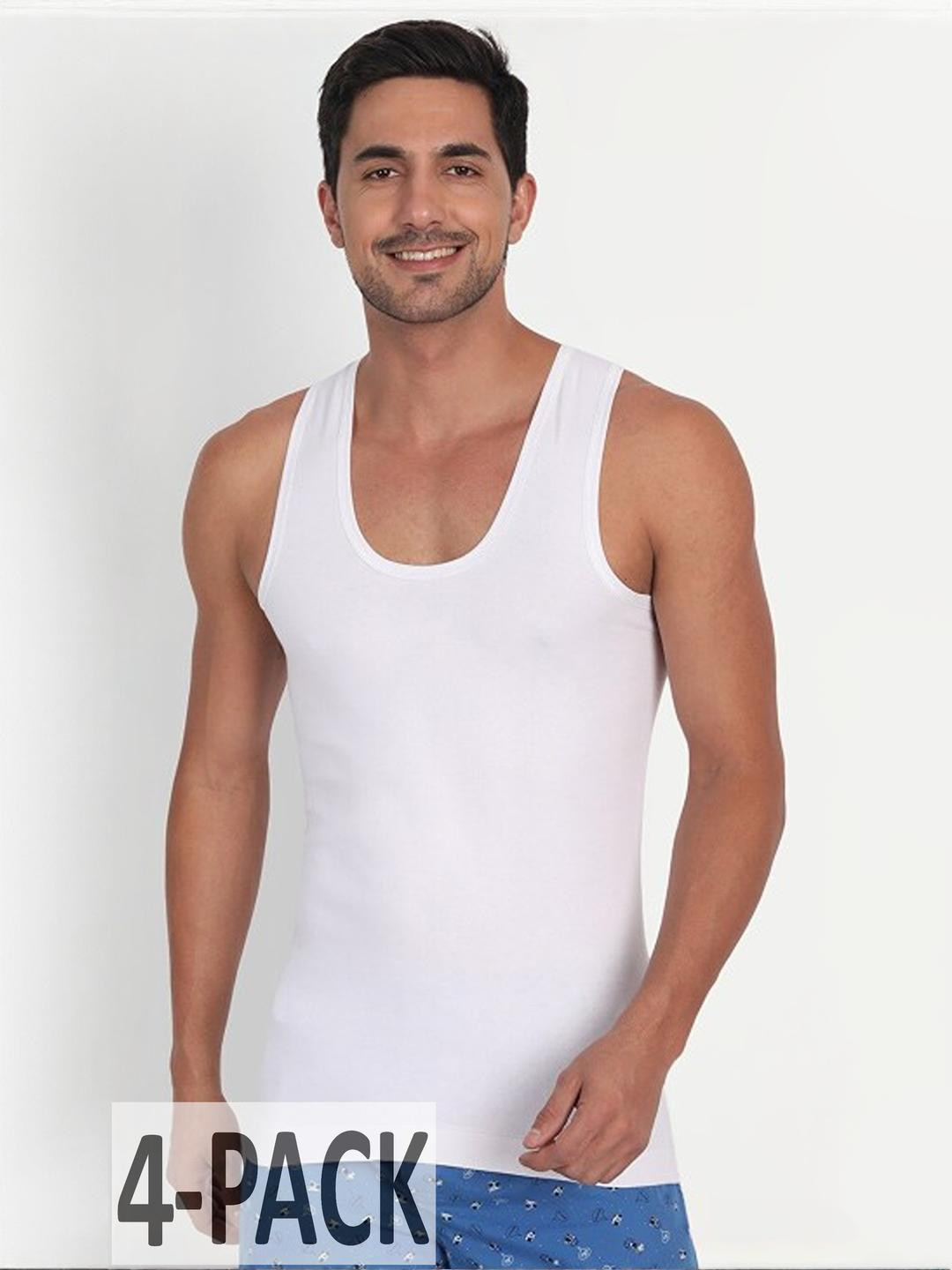 10 COTTON ULTRA COMFORTABLE MEN'S GYM VEST (PACK of 4)