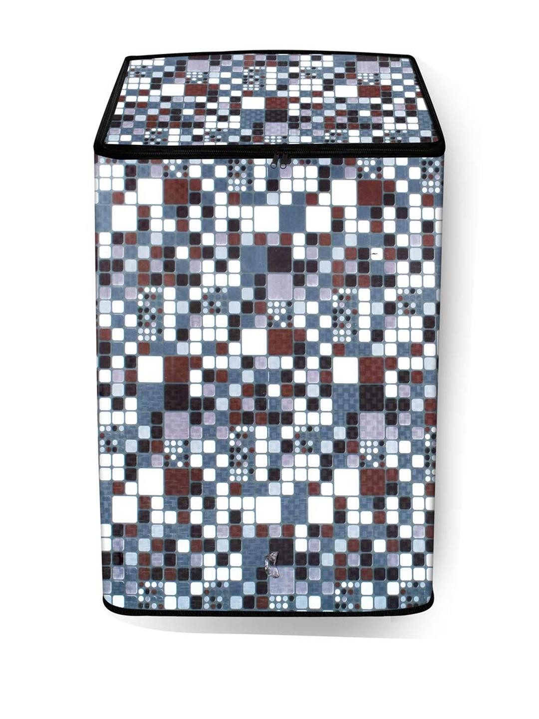 The Furnishing Tree Washing Machine Cover Abstract Pattern Grey Compatible for Whirlpool 6.5 Kg Ful