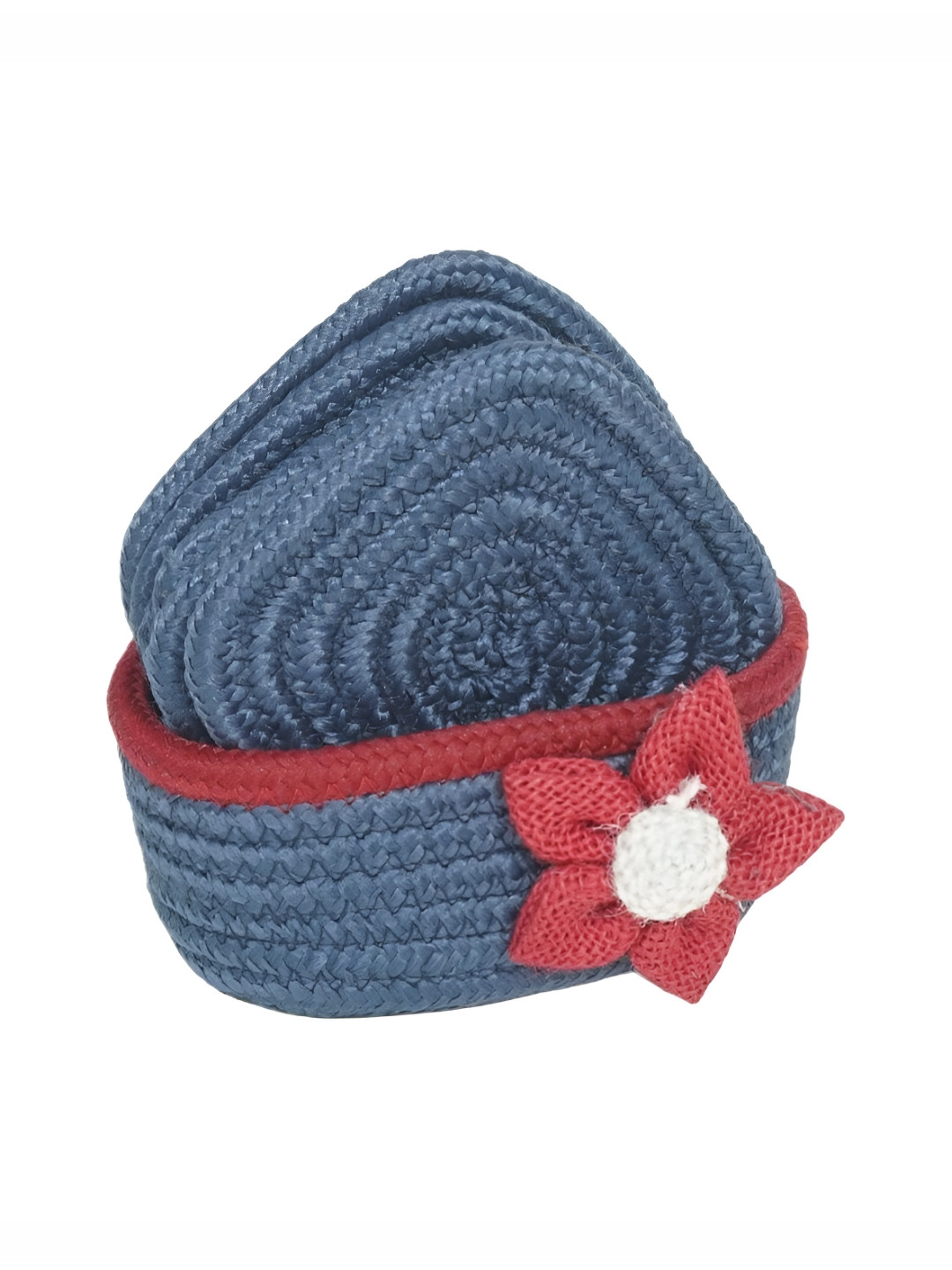 AURKA 6 Pieces Blue & Red Square Absorbent Boho Versatile Coasters