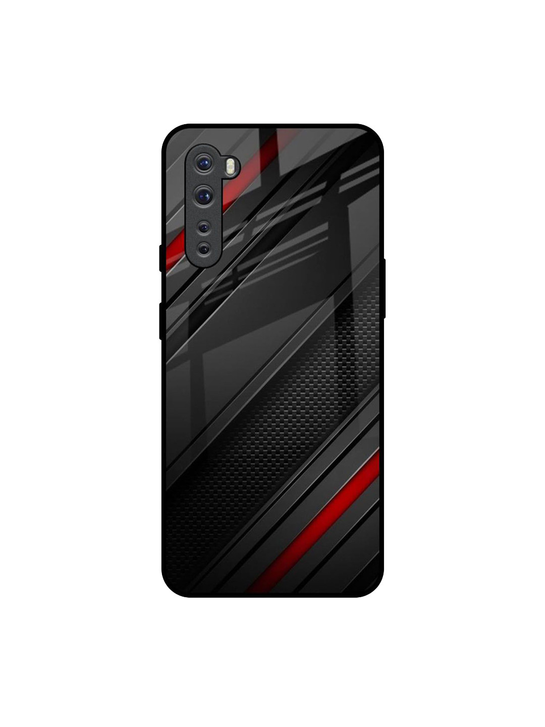 QRIOH Unisex OnePlus Nord Modern Abstract Impact Resistant Glass Back Case