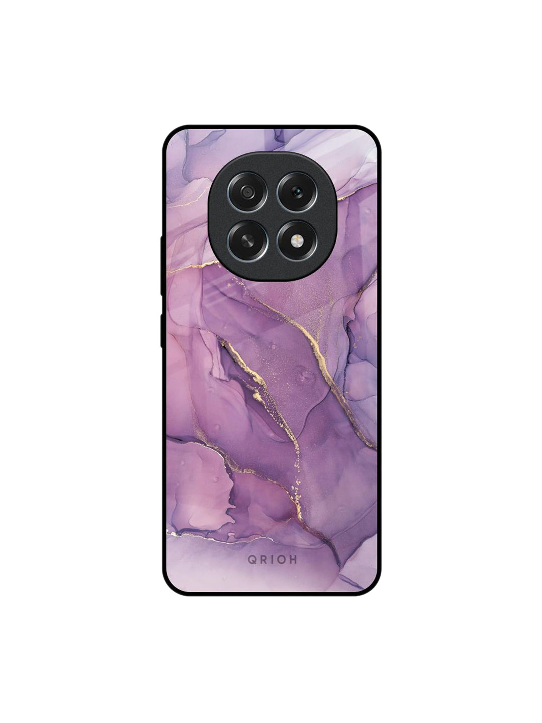 QRIOH Unisex Oppo F29 Pro 5G Purple Gold Marble Impact Resistant Glass Back Case