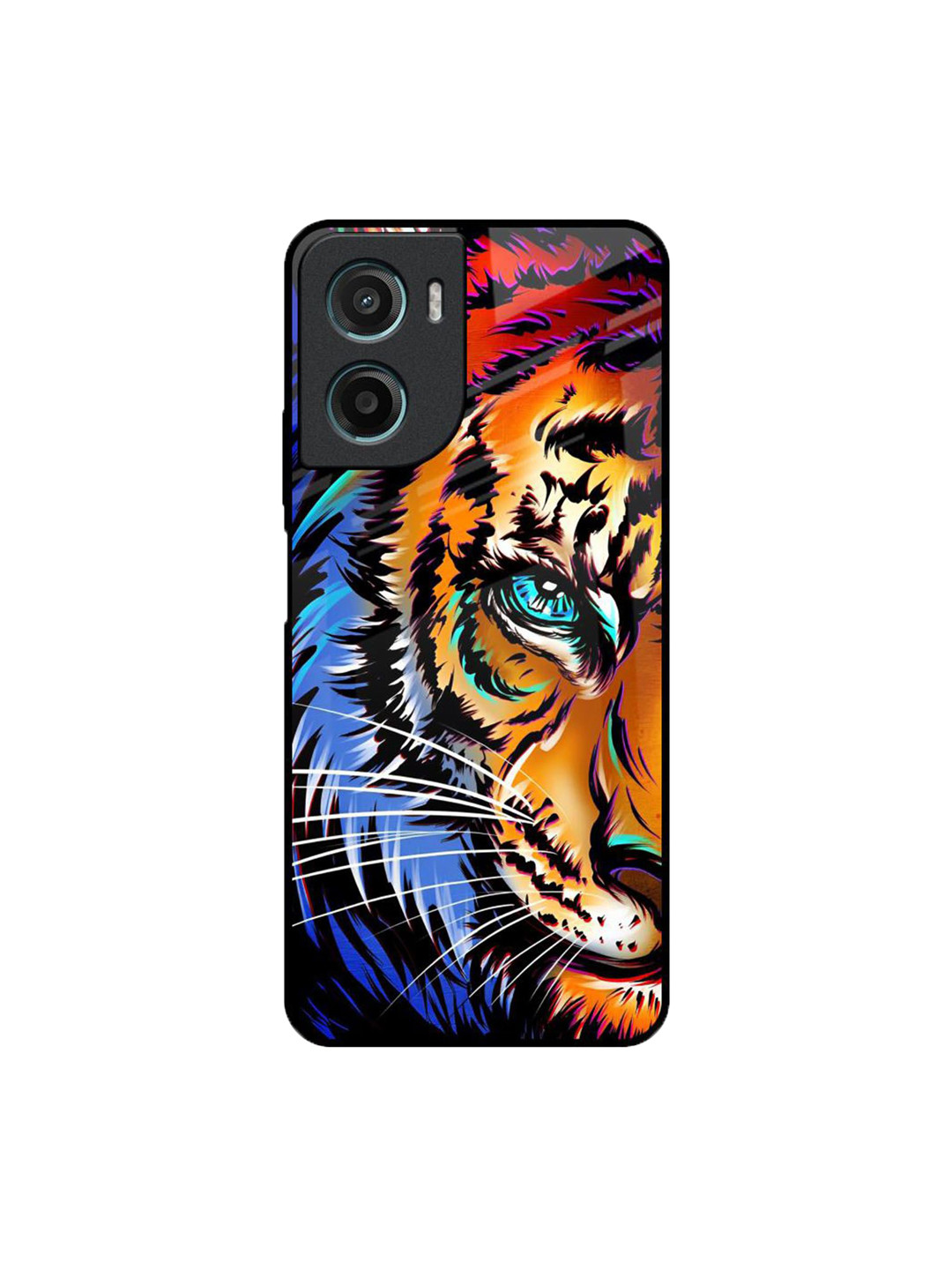 QRIOH Unisex Motorola G05 Beast Tiger Art Impact Resistant Glass Back Case