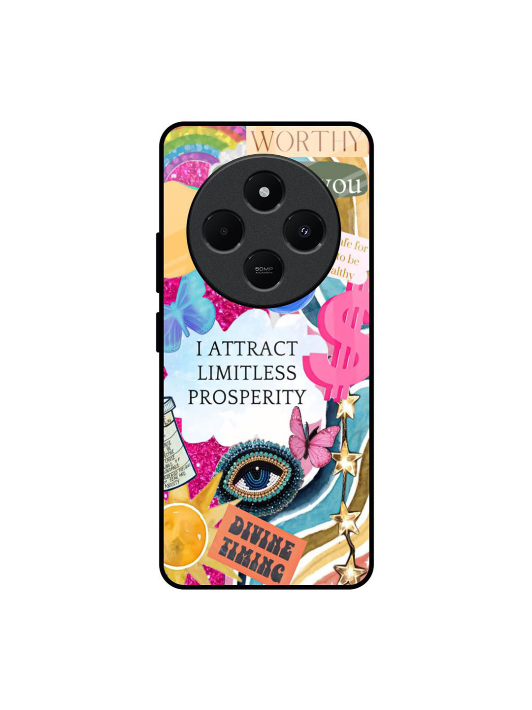 QRIOH Printed Redmi 14C 5G Back Case Mobile Accessories