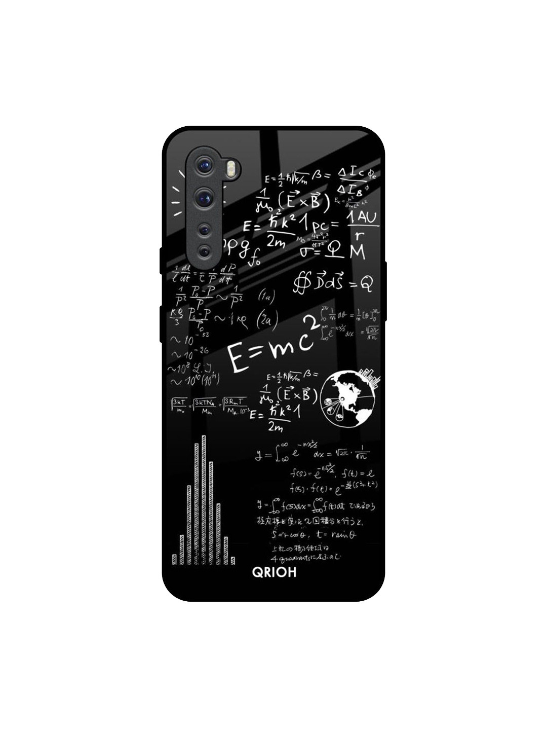 QRIOH Typography Printed OnePlus Nord Glass Back Case Mobile Accessories