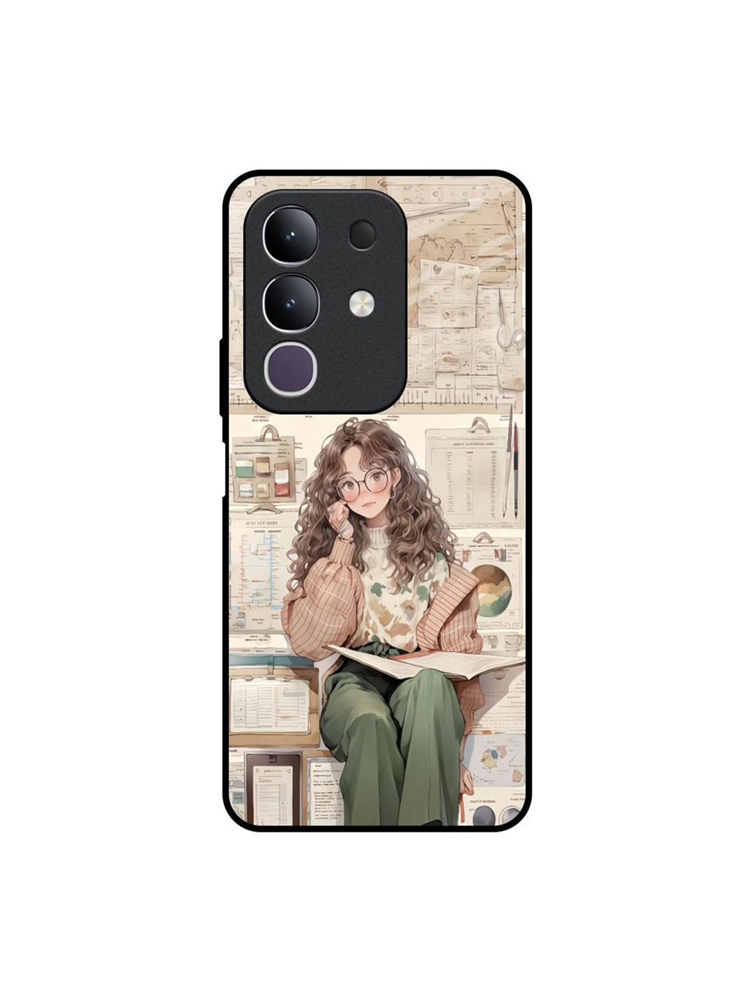 QRIOH DeskDreamer Quirky Printed Vivo T4x 5G Back Case Mobile Accessories