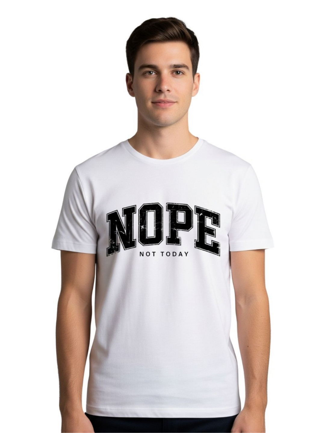 PULP Unisex NOPE Not Today Typography Printed Round Neck Pure Cotton T-Shirt