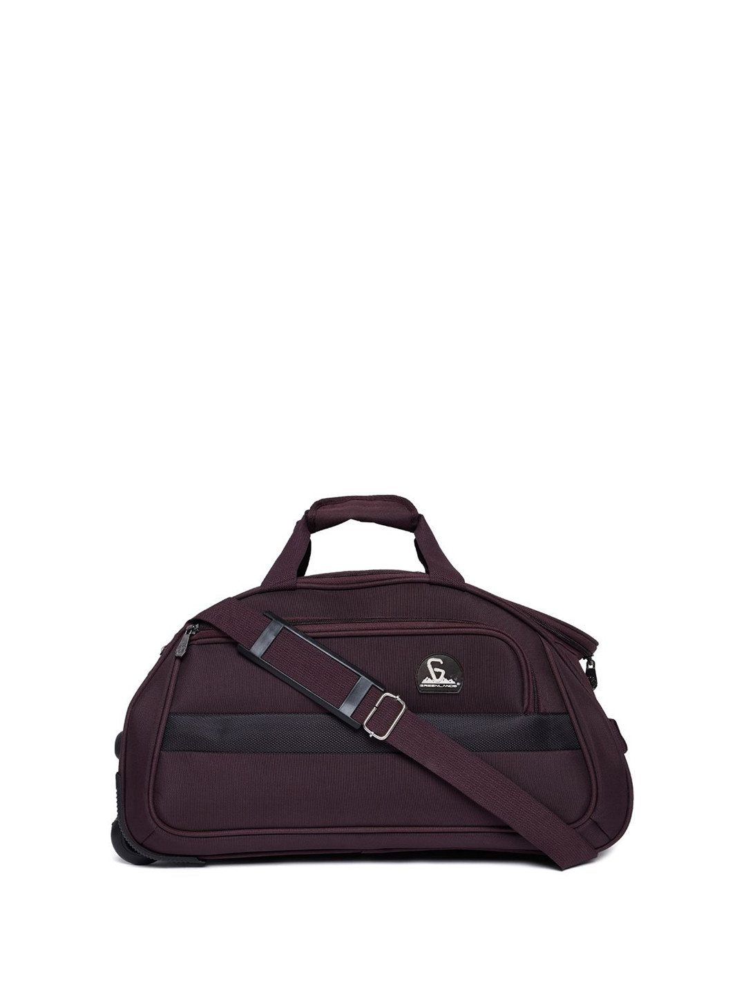 GREENLANDS Unisex Large Duffel Trolley Bag With Detachable Shoulder Strap And Handles