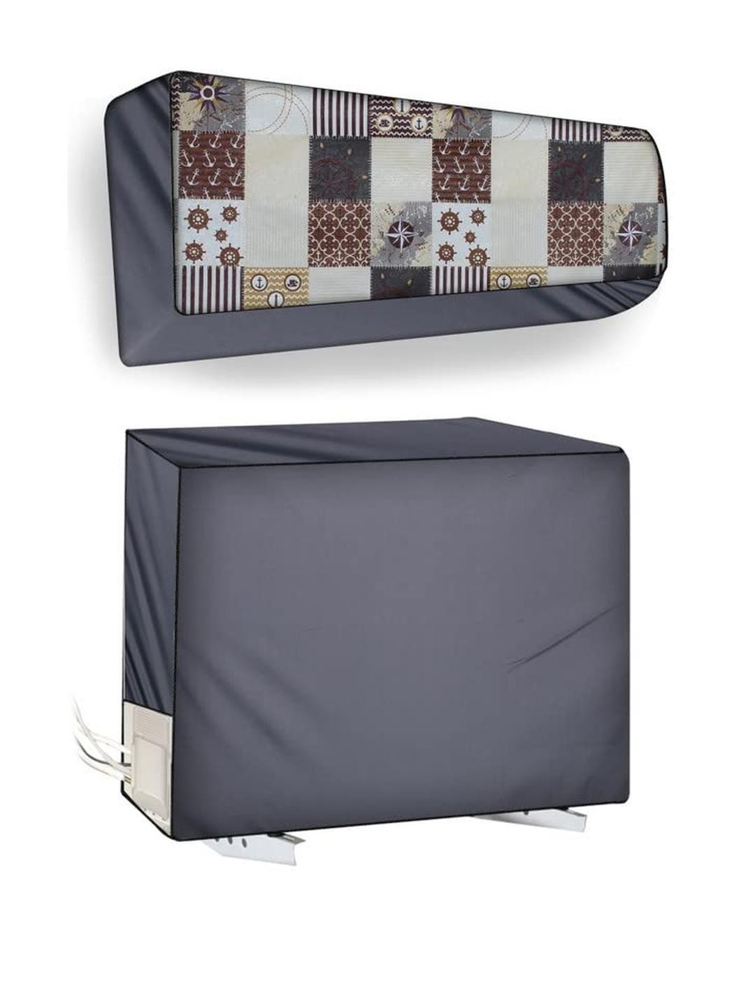 The Furnishing Tree Split AC Cover Set of Indoor and Outdoor Unit Used for 1.5 Ton Bluestar OLU Com