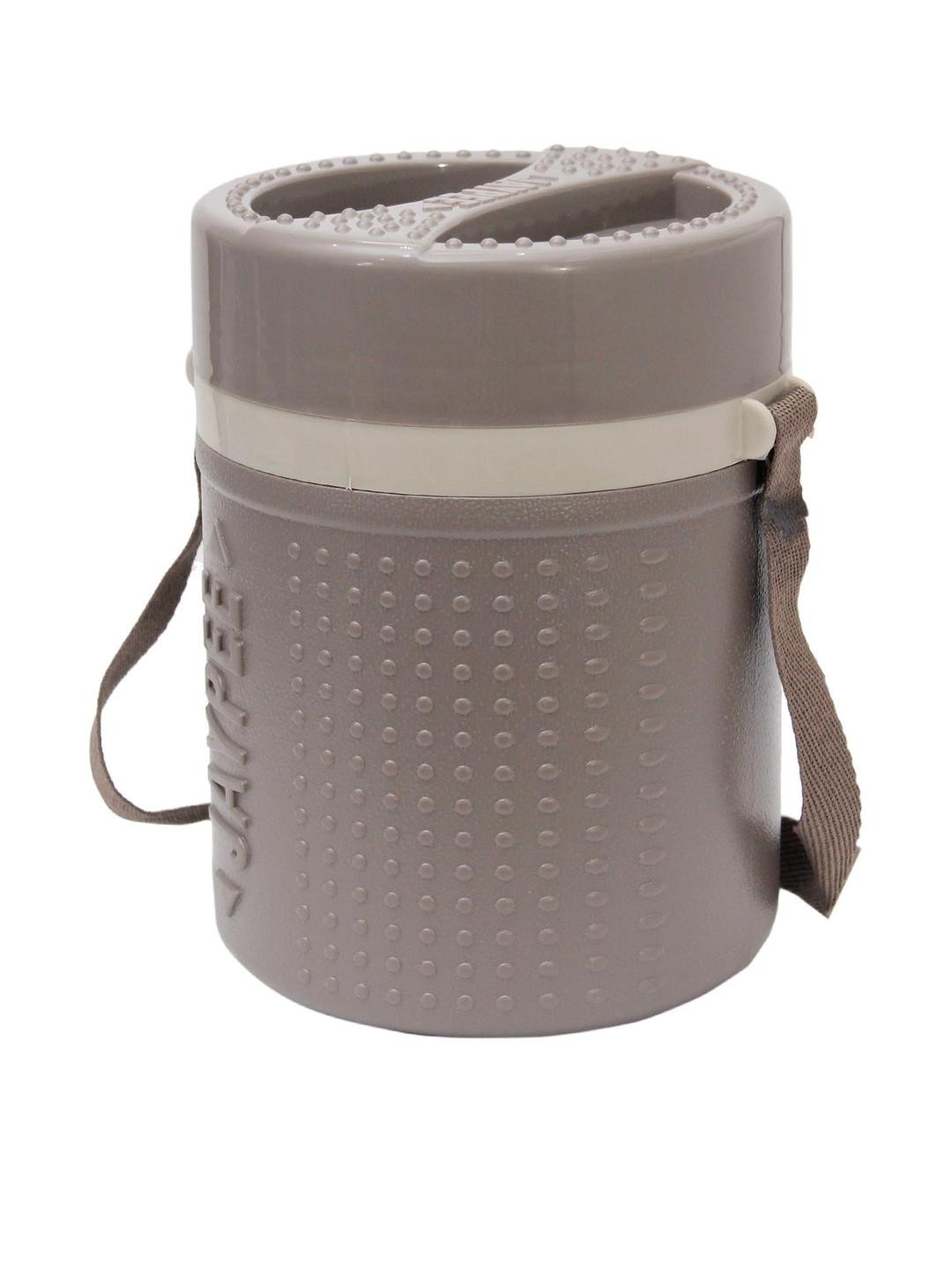 JAYPEE Homepack Carrier Brown 3 Pieces Steel Container Lunch Box