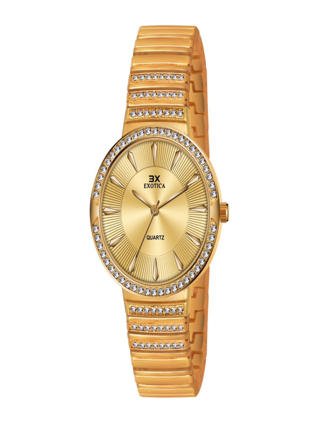 Exotica Fashion Girls Embellished Dial Analogue Watch EX-6040-Gold