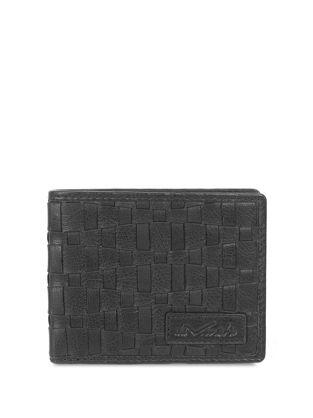 Metro Men Leather Textured Two Folded Wallet