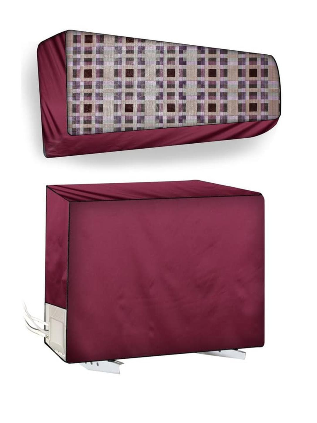 The Furnishing Tree Split AC Cover Set of Indoor and Outdoor Unit Used for 1 Ton Bluestar QBTU Mosa