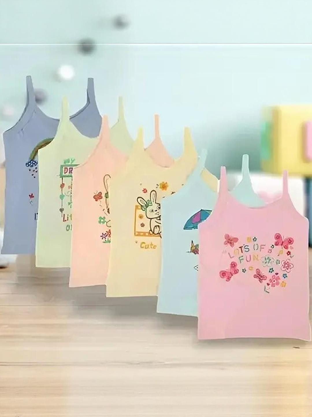 CAVENDERS Girls Pack of 6 Basic Inner Vests