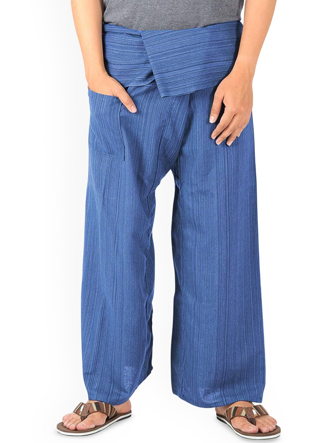 WHITEWHALE Men Striped Fisherman Lounge Pants