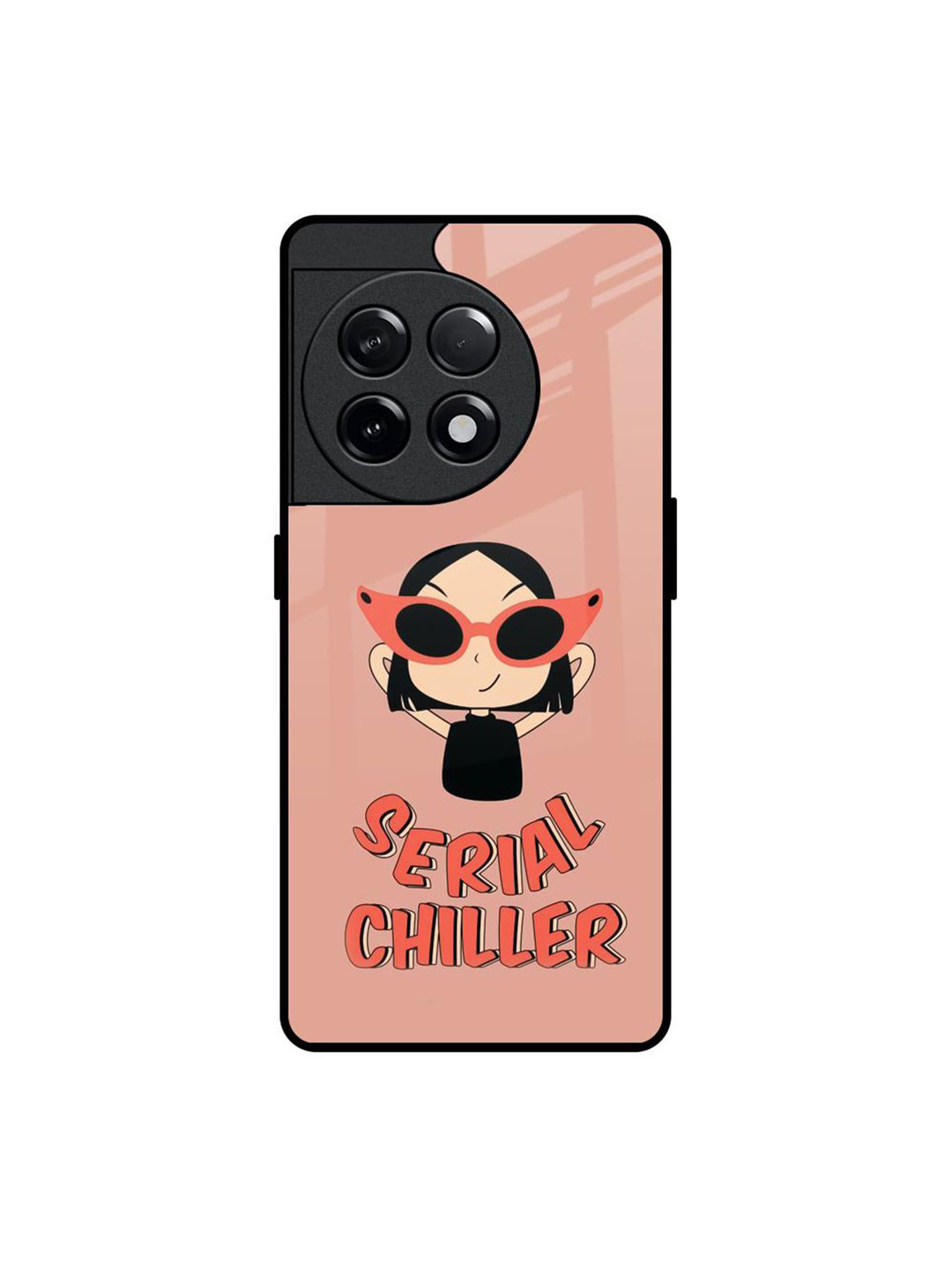 QRIOH Chilling Girl Quirky Printed OnePlus 11R 5G Silicone Back Case Mobile Accessories