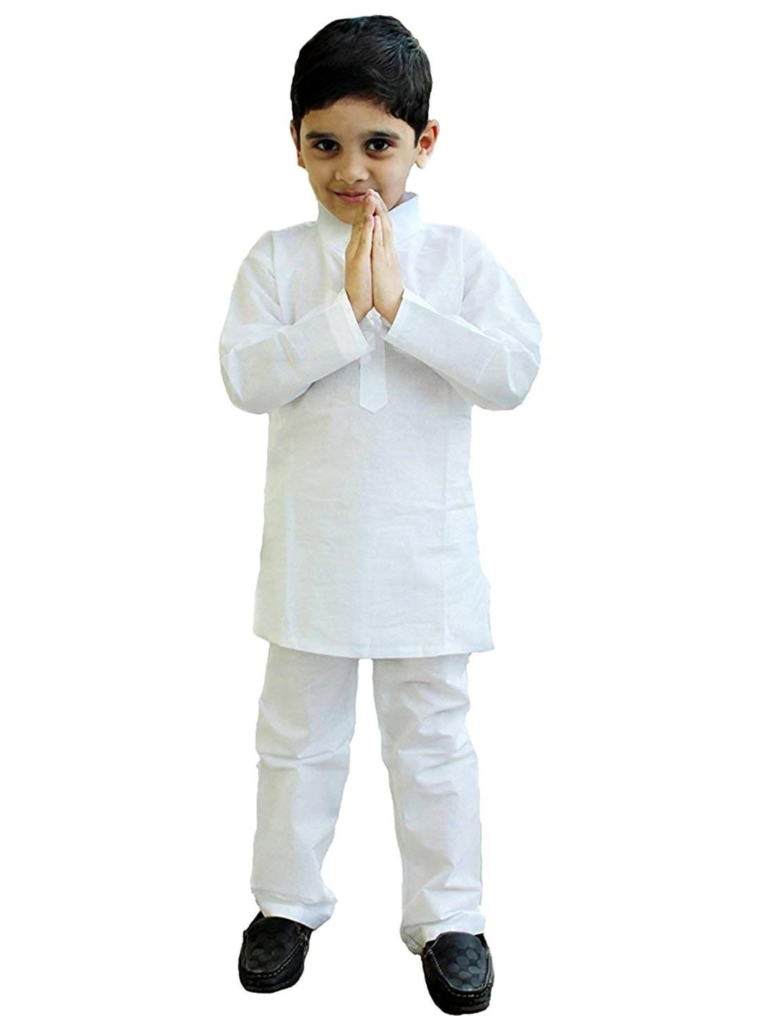 Pohar Creation Boys Cotton Kurta Pyjama Set Lenin Look DN003