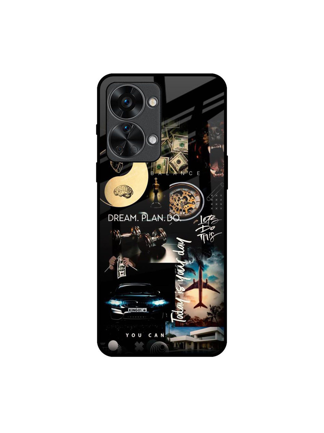 QRIOH Visionary Cycle Printed Sleek & Lightweight Silicone Oneplus Nord 2T Glass BackCase