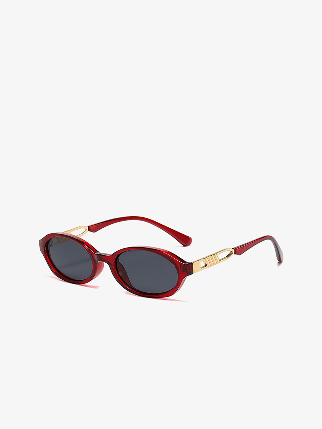 LULU & SKY Women Oval Sunglasses with Regular Lens STY-20250-RED BLACK GRAY