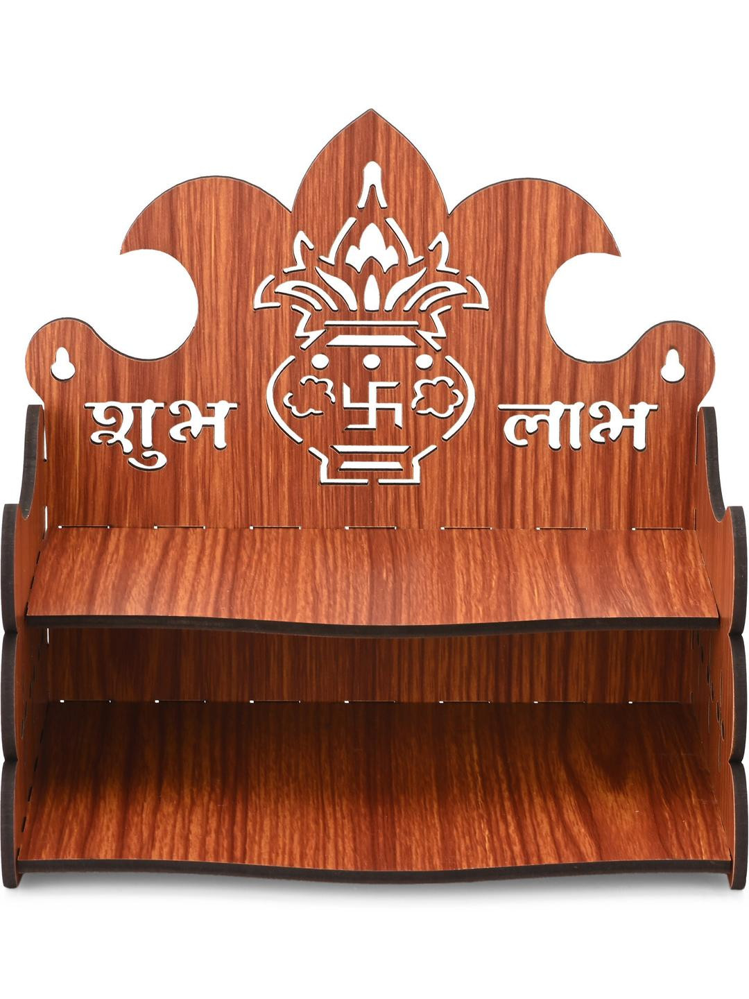 Gojeeva Brown Free Standing Without Door Home Temple