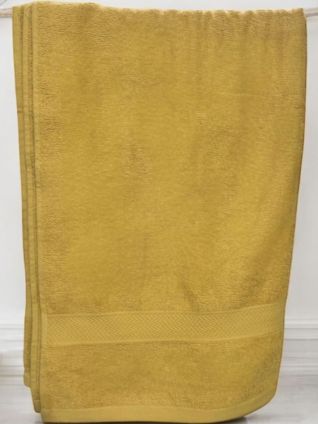 Wee Hours Yellow Cotton 400 GSM Bath Towel