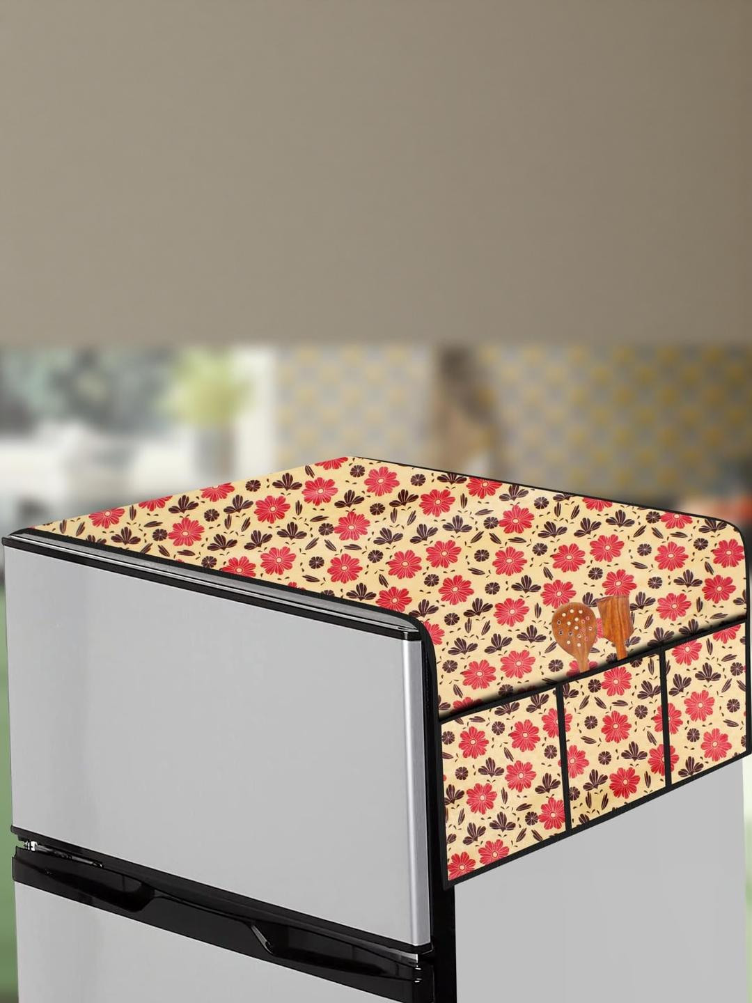 The Furnishing Tree Fridge Top Cover Compatible for Samsung RT28C3452S8/HL, 236 LTR WxL 65x111 in C