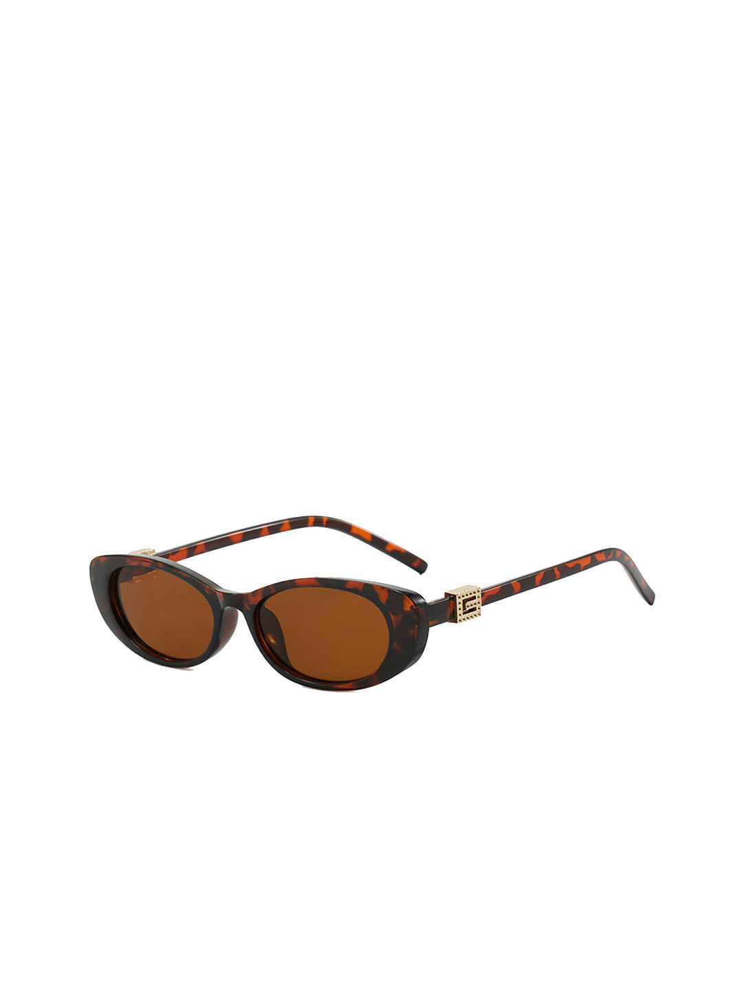 LULU & SKY Women Full Rim Oval Sunglasses with Regular Lens STY-77183-LEOPARD BRWN