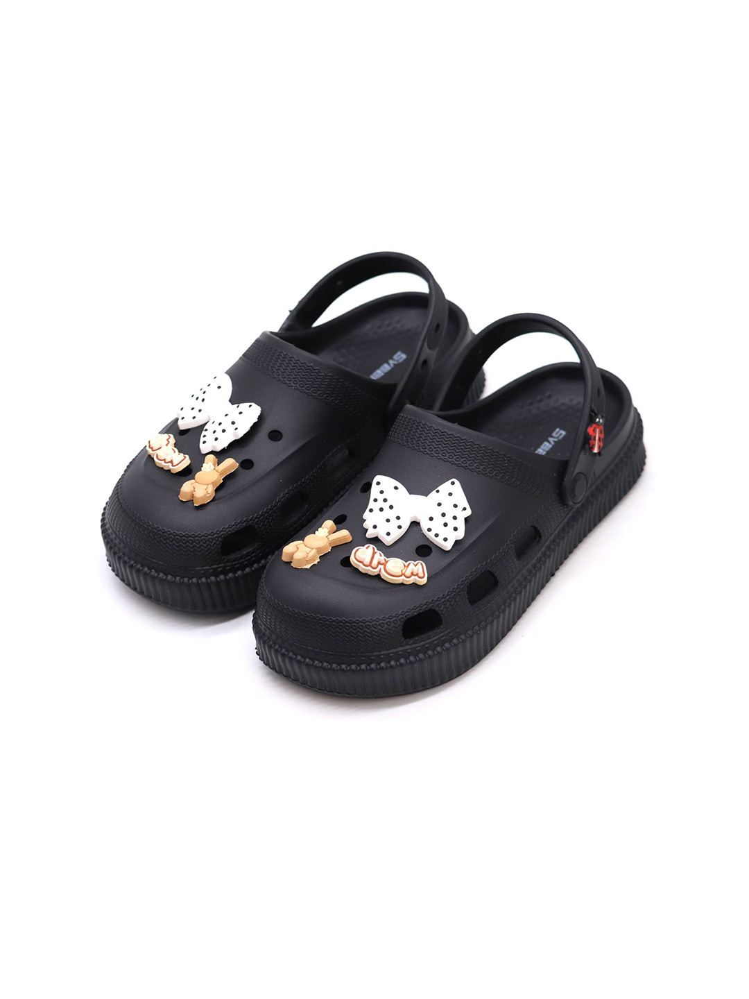 Svaar Women  Bow & Teddy Charm Embellished Clogs