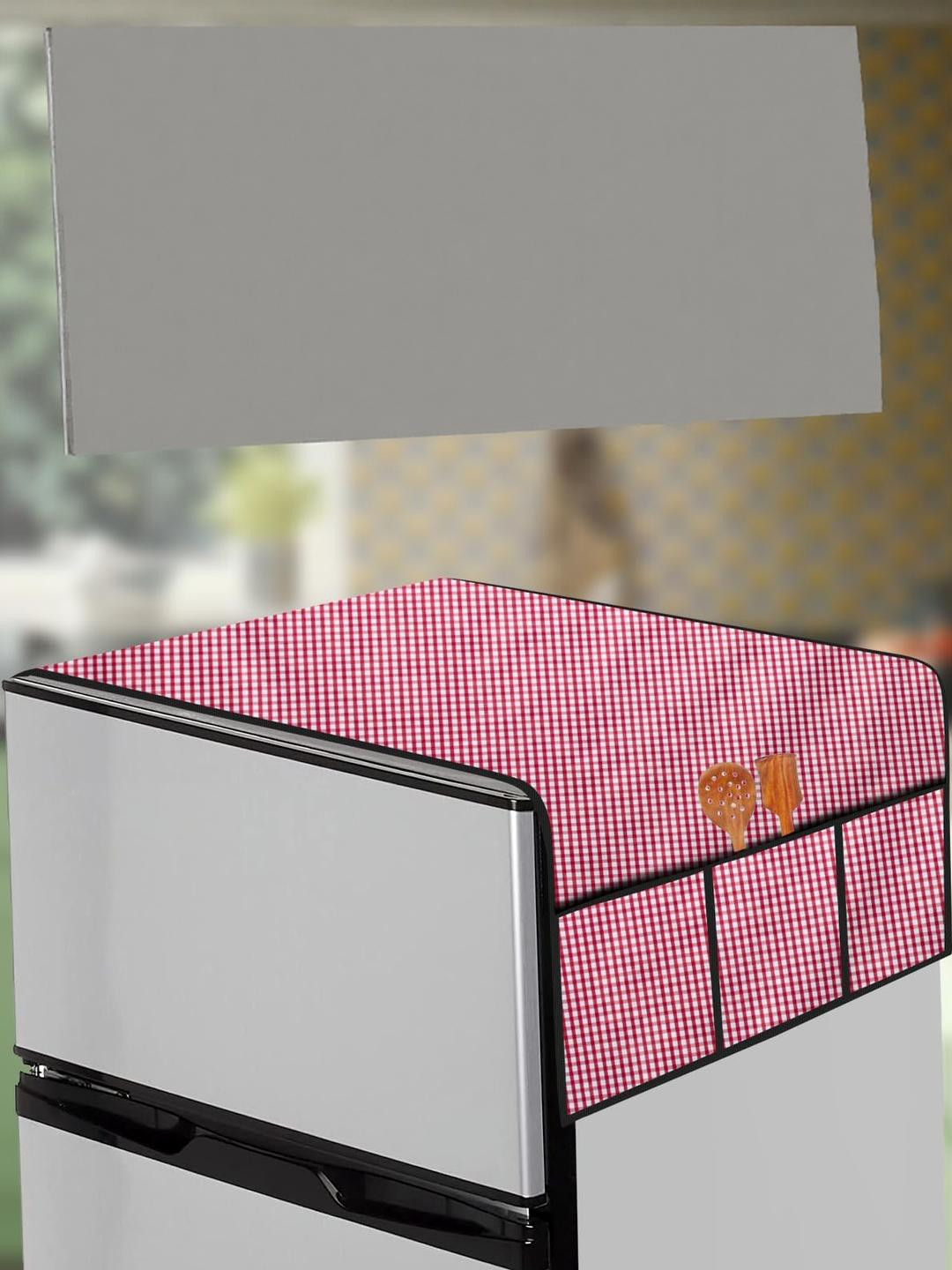 The Furnishing Tree Printed Water Proof Plastic Fridge Top Cover