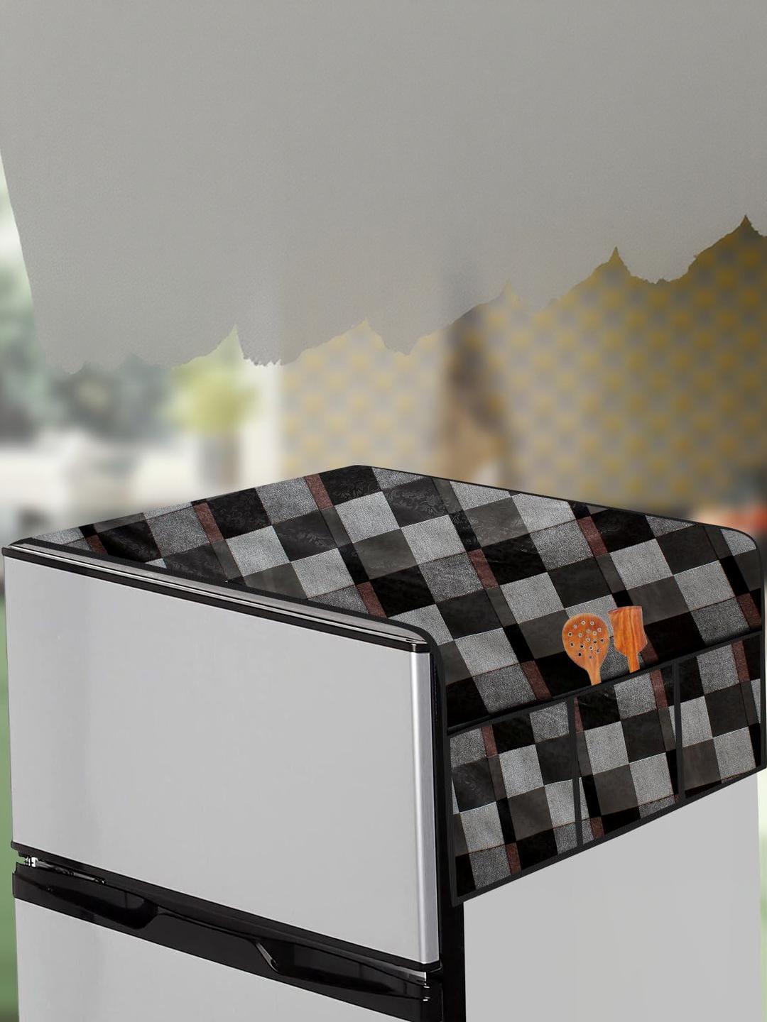 The Furnishing Tree Fridge Top Cover Compatible for Haier HED-19TMF-N, 185 LTR WxL 65x111 in CM Che