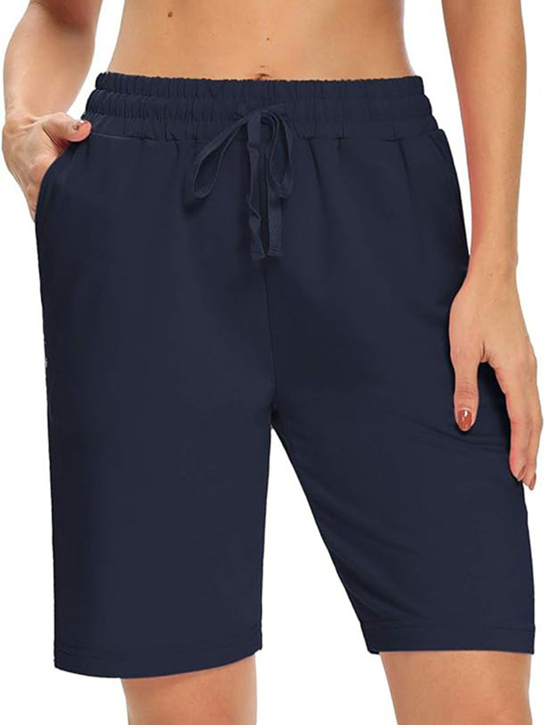 Hotfits Women Regular Fit Mid-Rise Training or Gym Shorts