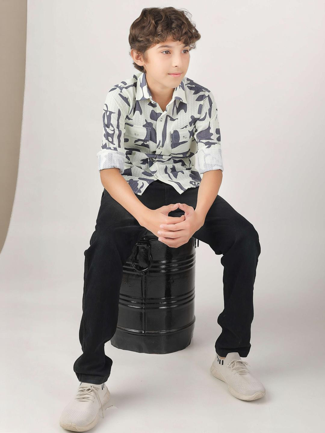 BEARSOUL Boys Cotton Shirts