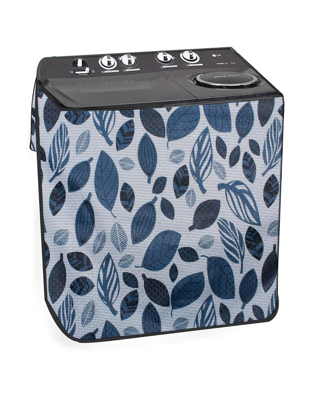 The Furnishing Tree Washing Machine Cover Ditzy Pattern Grey Compatible for Whirlpool 8.5 Kg Semi-A