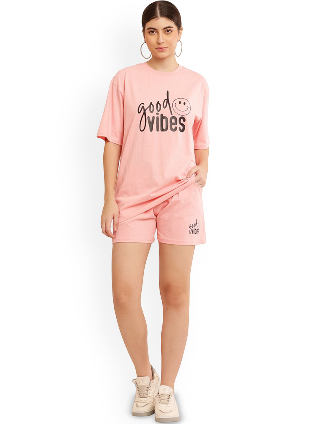 PRIYA POINT SAMIKSHA FASHION Women Typography Printed Pure Cotton Night suit