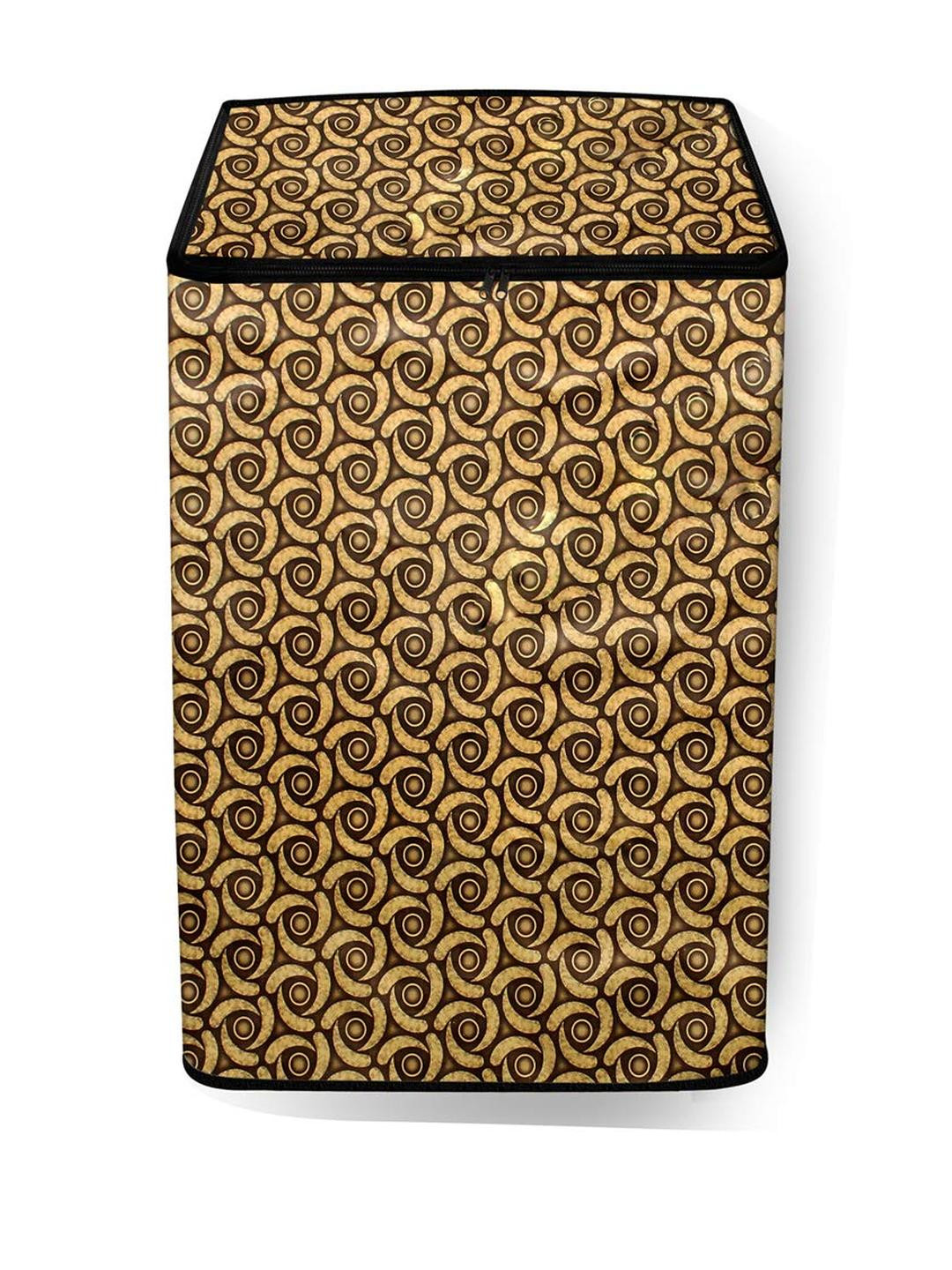 The Furnishing Tree Washing Machine Cover Packed Pattern Yellow Compatible for Whirlpool 11 Kg Full