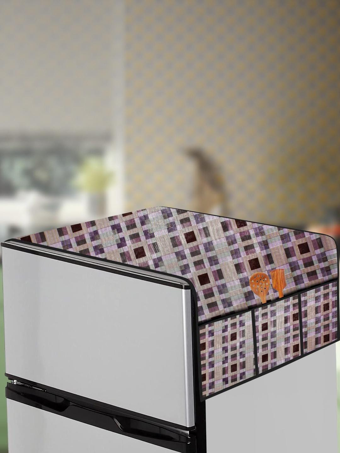 The Furnishing Tree Multicolor Printed Fridge Top Cover Appliance Cover