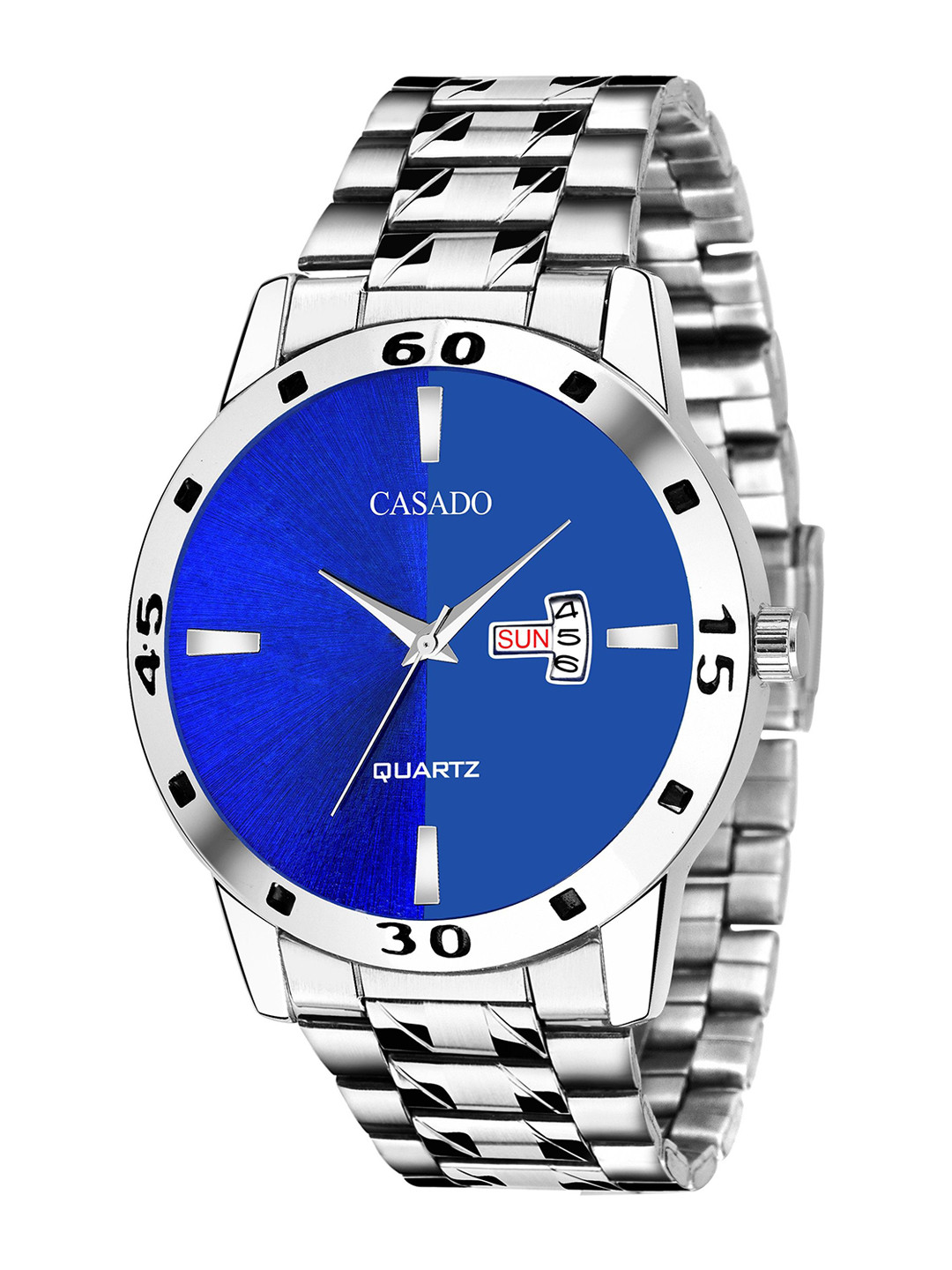 CASADO Men Dial & Stainless Steel Bracelet Style Straps Analogue Watch CSD-365-BLUE-SIL-DD