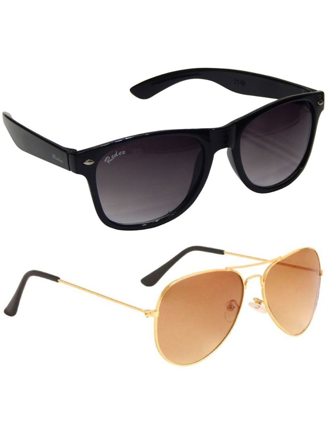 REDEX Unisex Set Of 2 Aviator Sunglasses