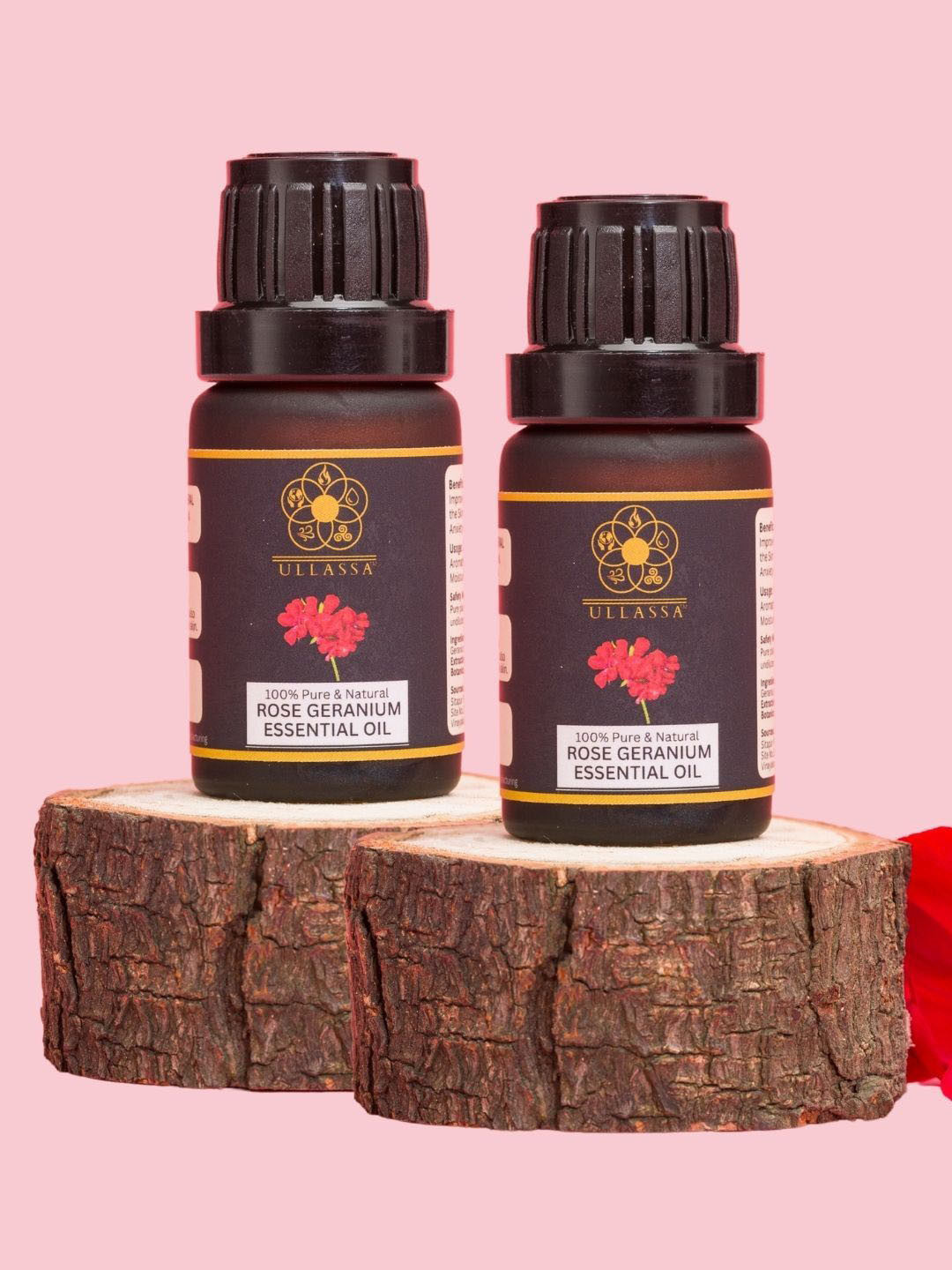 ULLASSA Set Of 2 Rose Geranium Essential Oil For Anti-Aging & Stretch Marks - 10 ml Each