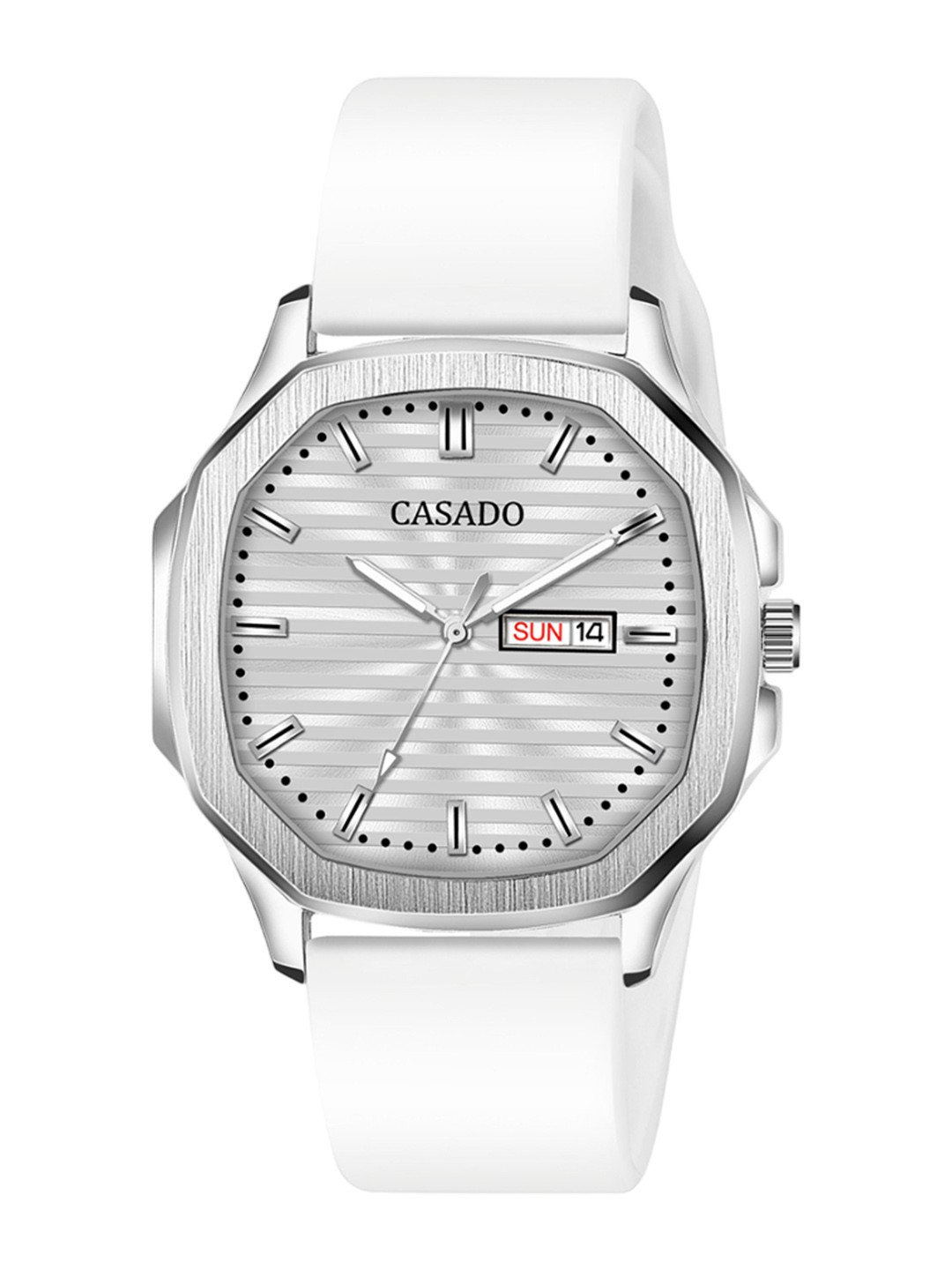CASADO Men Textured Dial & Regular Straps Analogue Watch CSD-660-SILVER-WHITE-DD