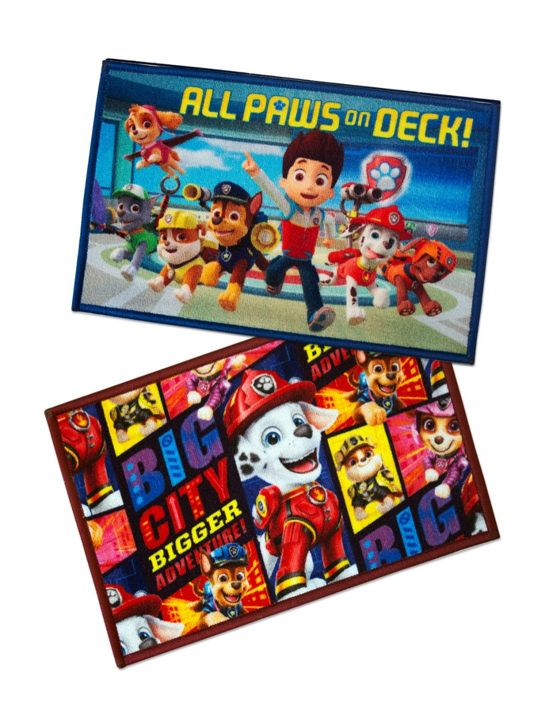 Athom Living 2-Pcs Red & Blue Cartoon Printed Anti-Skid Doormat