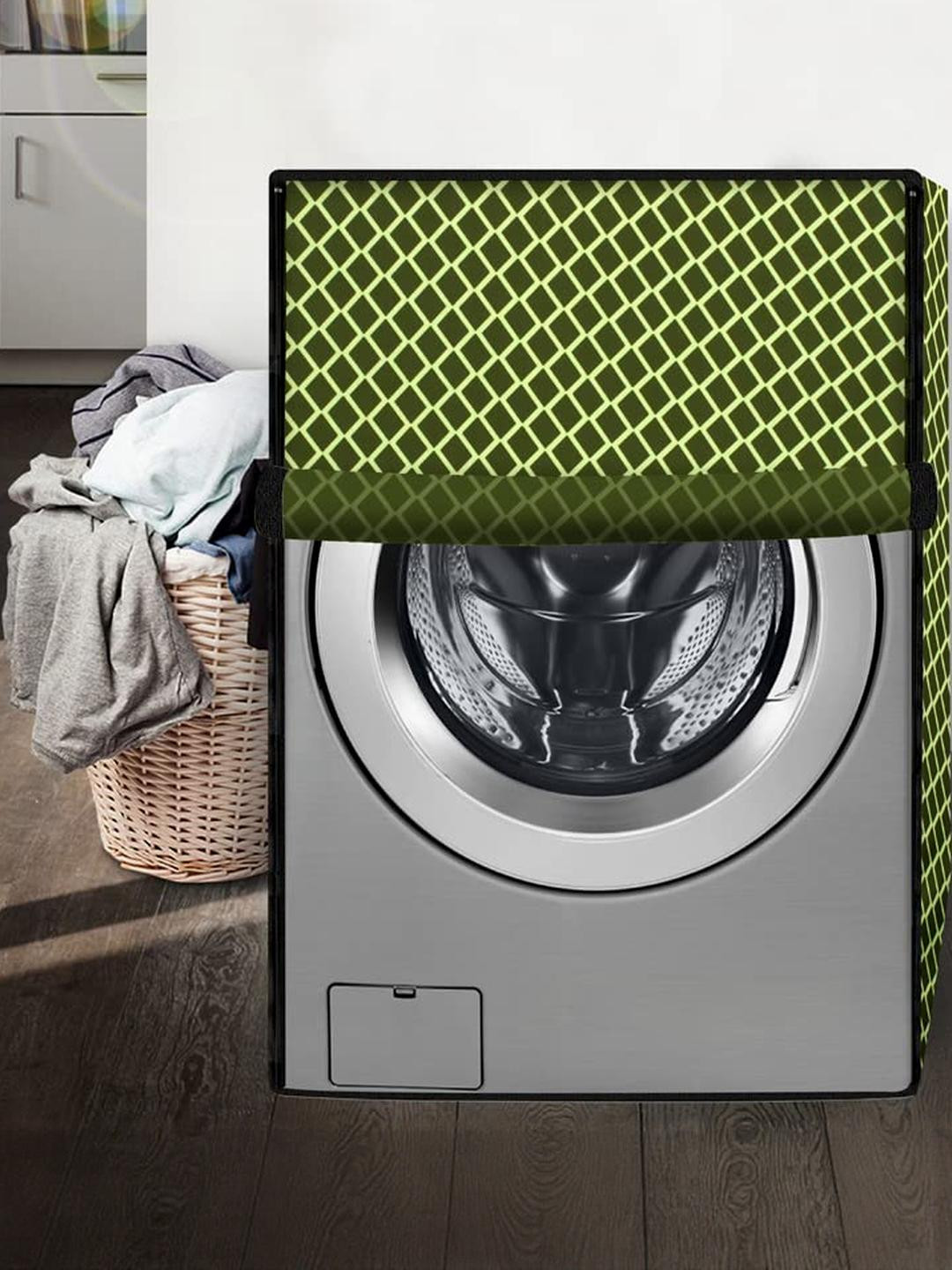 The Furnishing Tree Washing Machine Cover Check Military Compatible for LG 7 Kg Front Loading FHT12