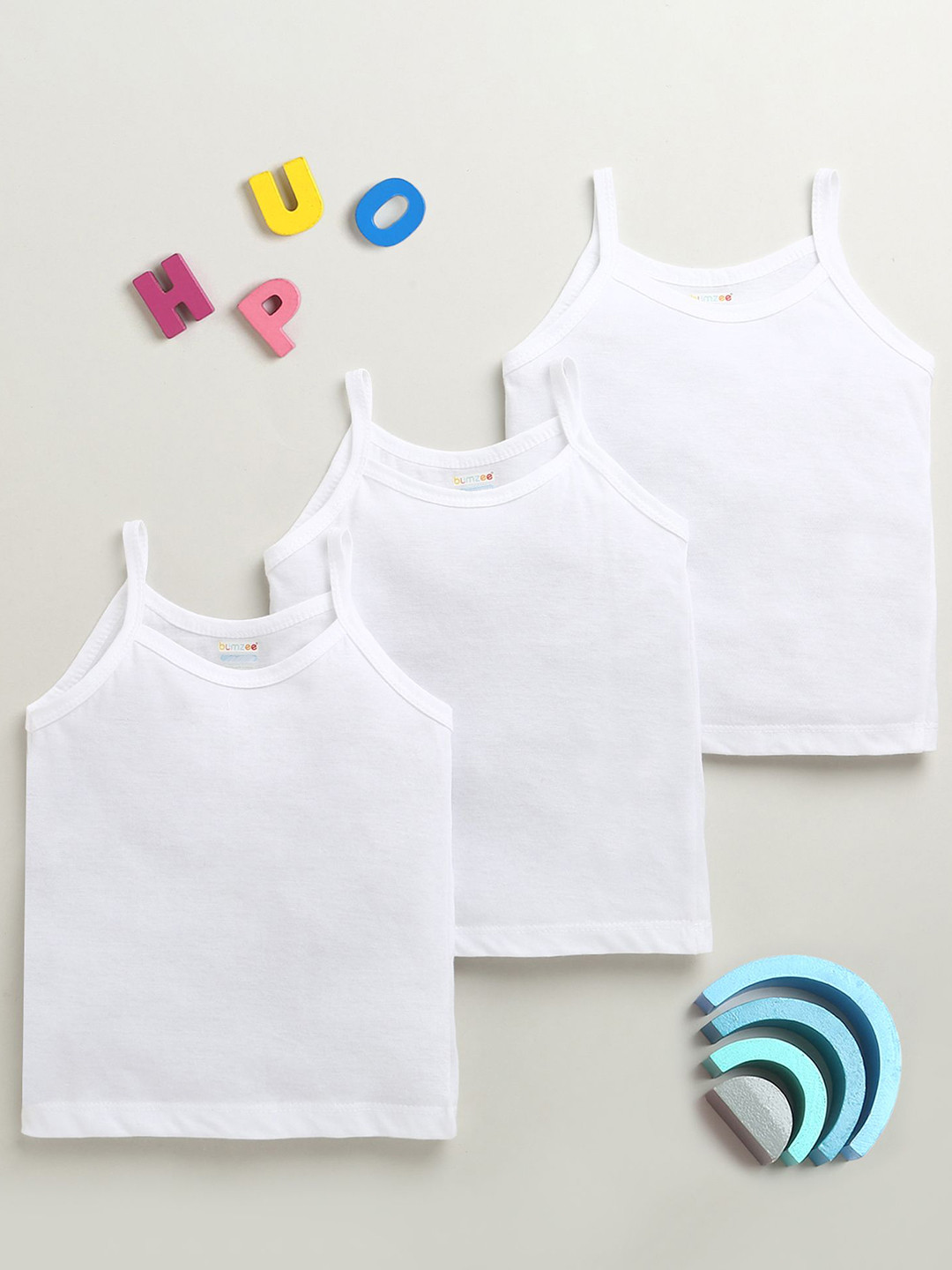 BUMZEE Girls Pack Of 3 Cotton Slips