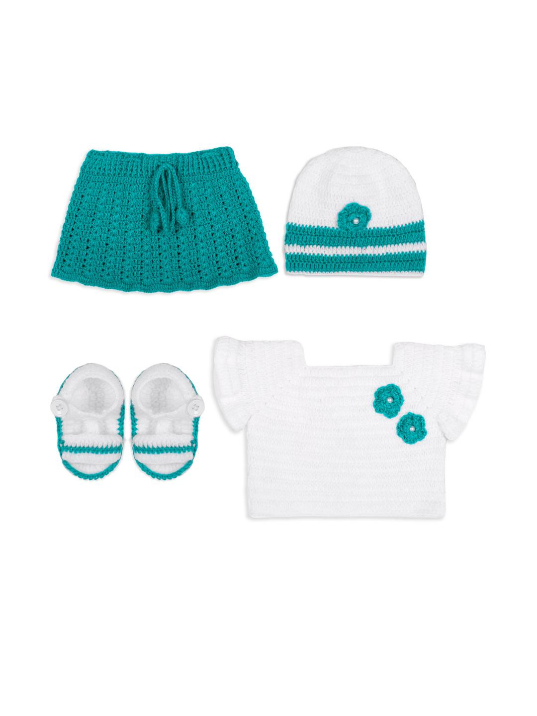 sahil collection Teal Wool Jumper Dress