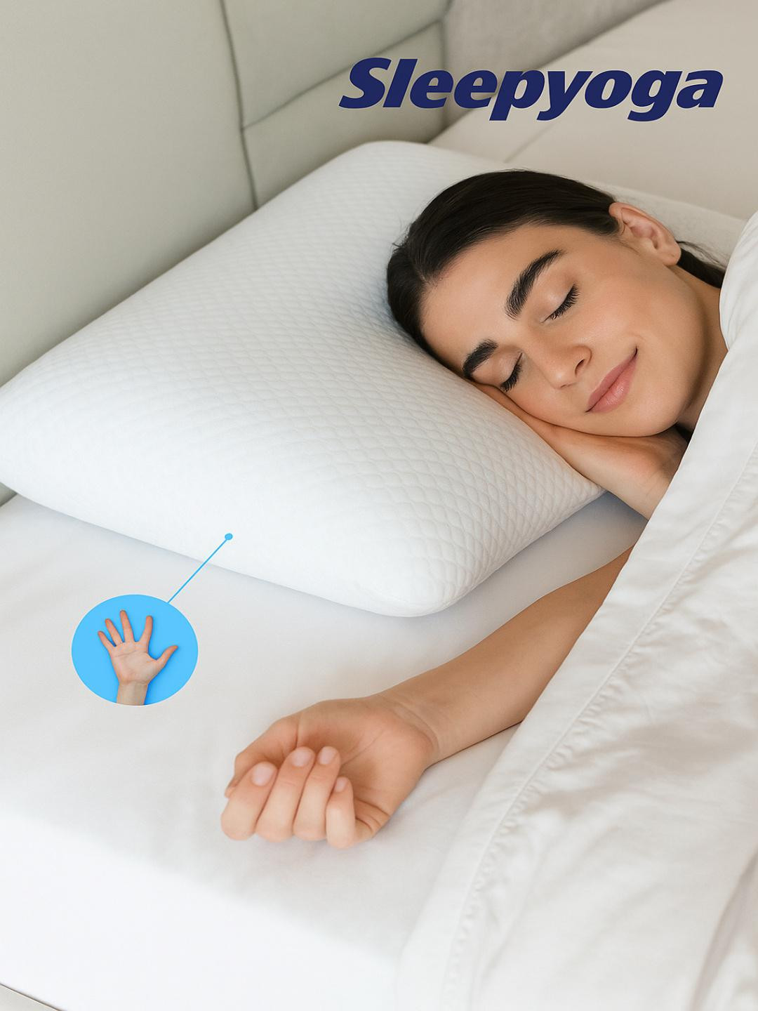 sleepyoga Single White Latex Pillows