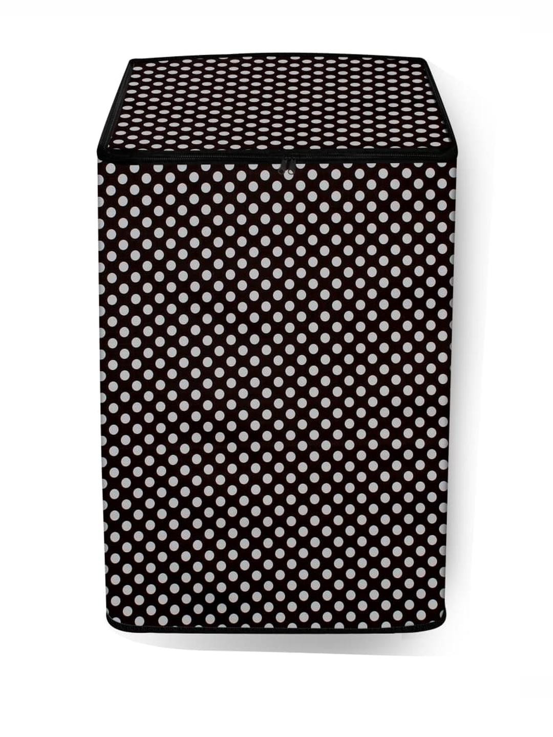 The Furnishing Tree Washing Machine Cover Polka dot Pattern Grey Compatible for Whirlpool 9.5 kg Fu