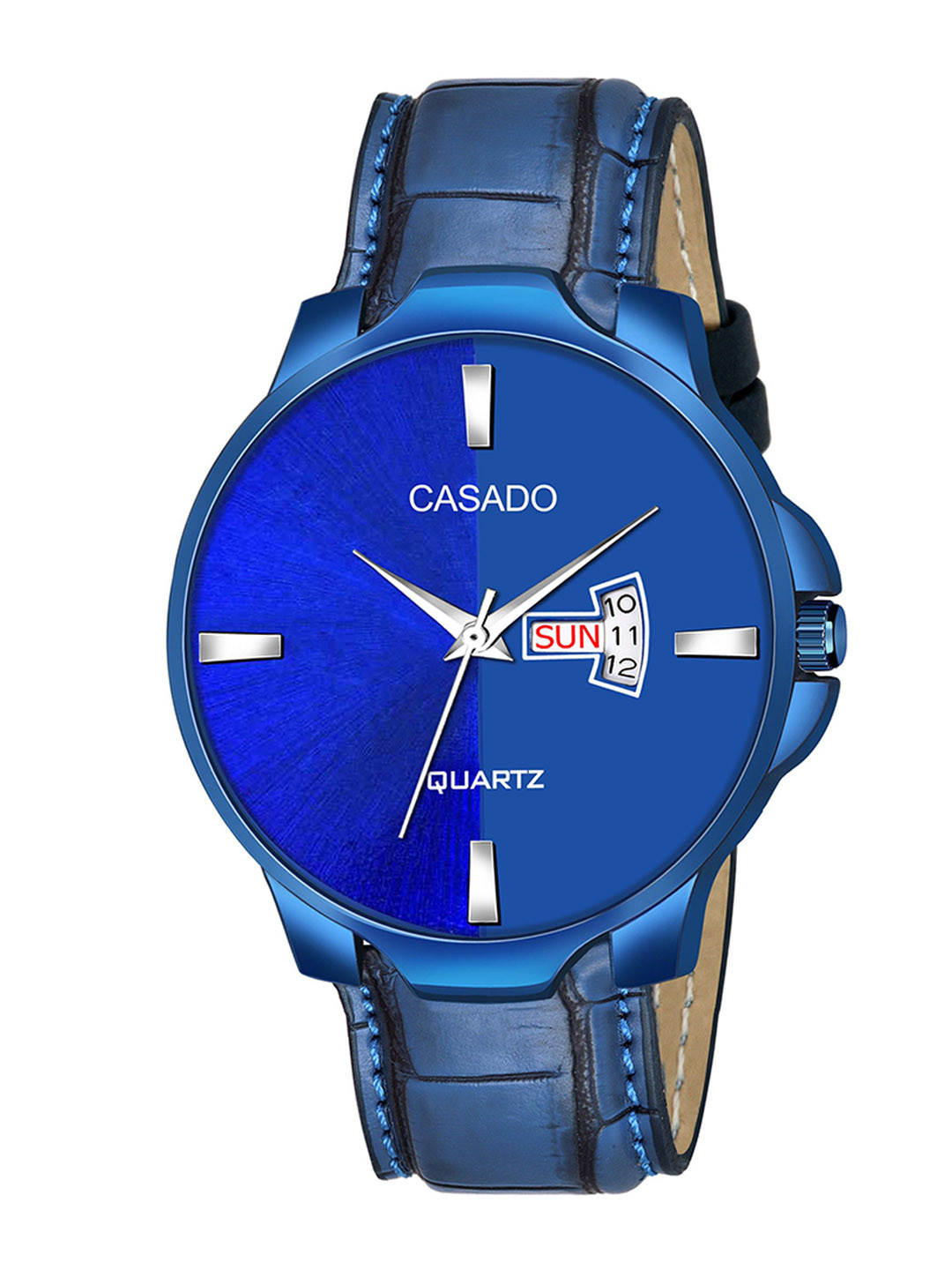 CASADO Men Printed Dial & Textured Straps Analogue Watch CSD-366-BLUE-BLU-DD