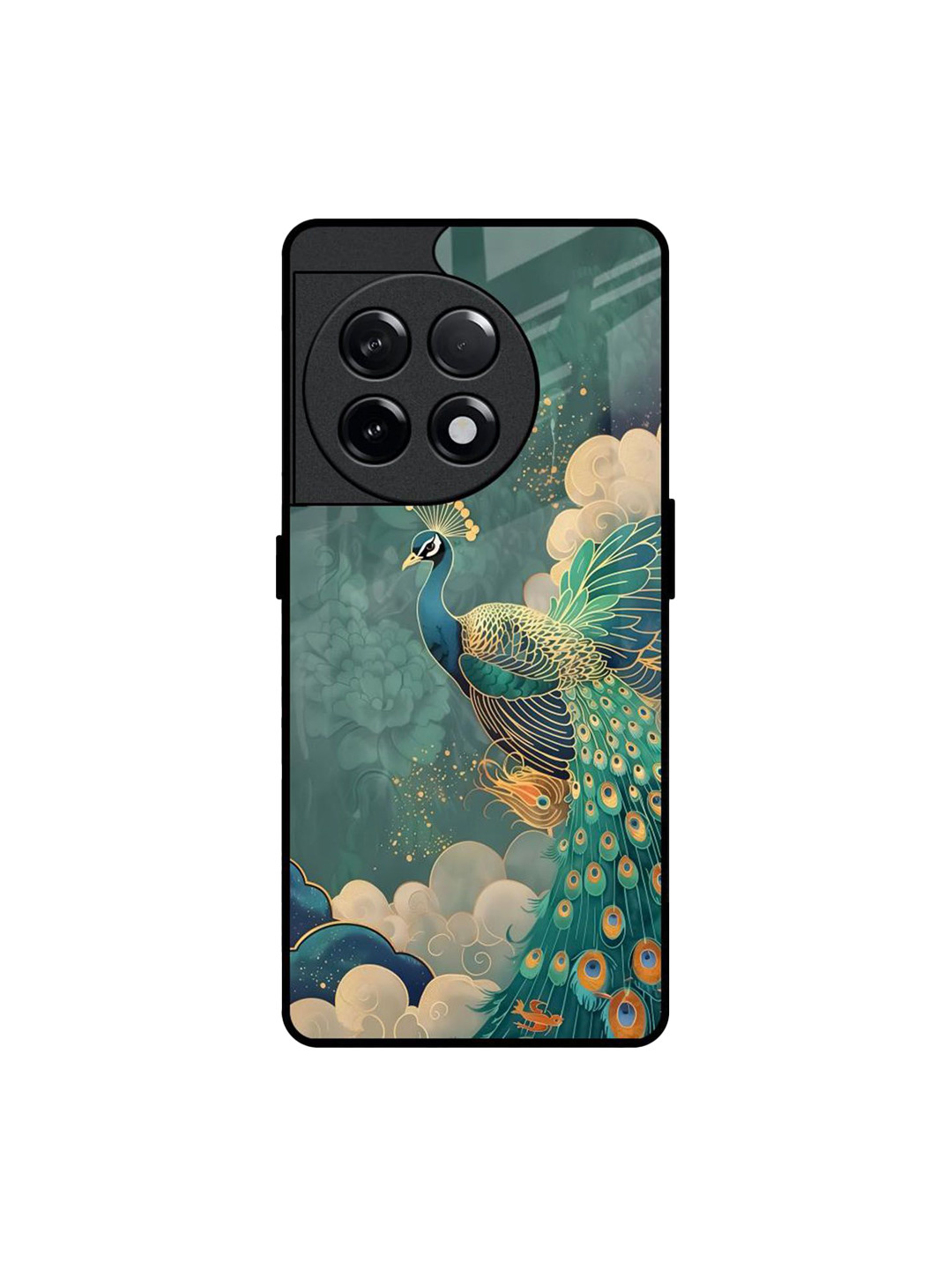 QRIOH Cloud Glider Printed Sleek & Lightweight Silicone OnePlus 11R 5G Glass Back Case