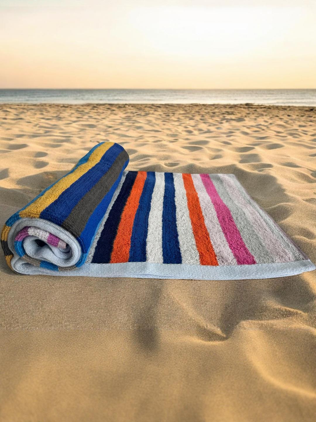 Wee Hours Multi-Color Striped Bath Towel