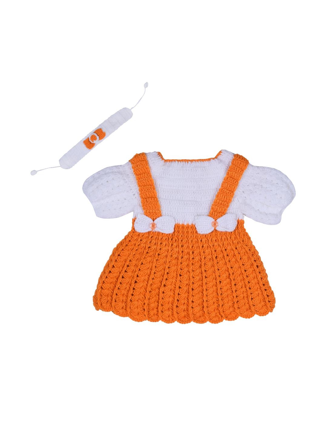 sahil collection White Wool Jumper Dress